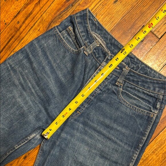 CALVIN KLEIN VTG Women's Blue Jeans High Rise‎ Straight Leg Frayed Hem Size 30 - Picture 10 of 13